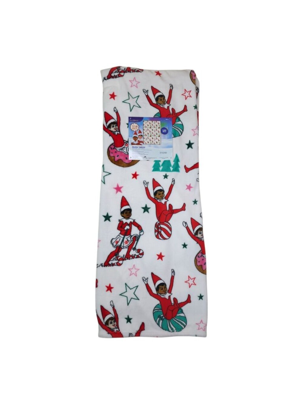 The Elf On The Shelf Plush Throw 50" x 70" Super Soft Polyester Blanket